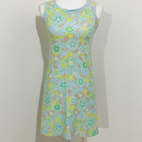 Spunk wear dress size S retro vibe in a vibrant floral print has stretch - Picture 2 of 6